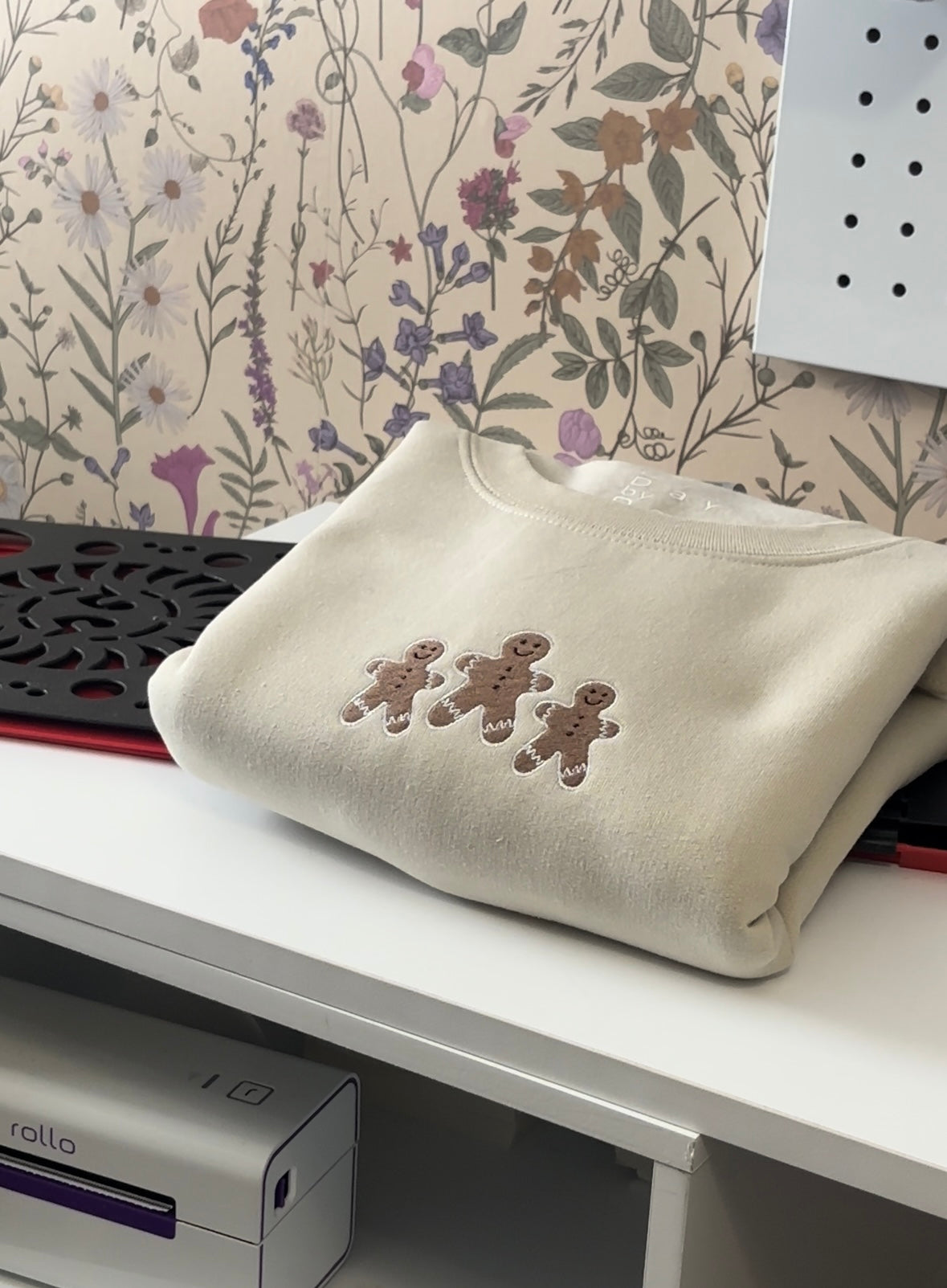 Gingerbread Men Embroidered Crewneck