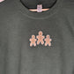 OOPS, Gingerbread Men Embroidered Crewneck LARGE