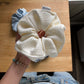 Soft Pause - Ribbed Cream Scrunchie