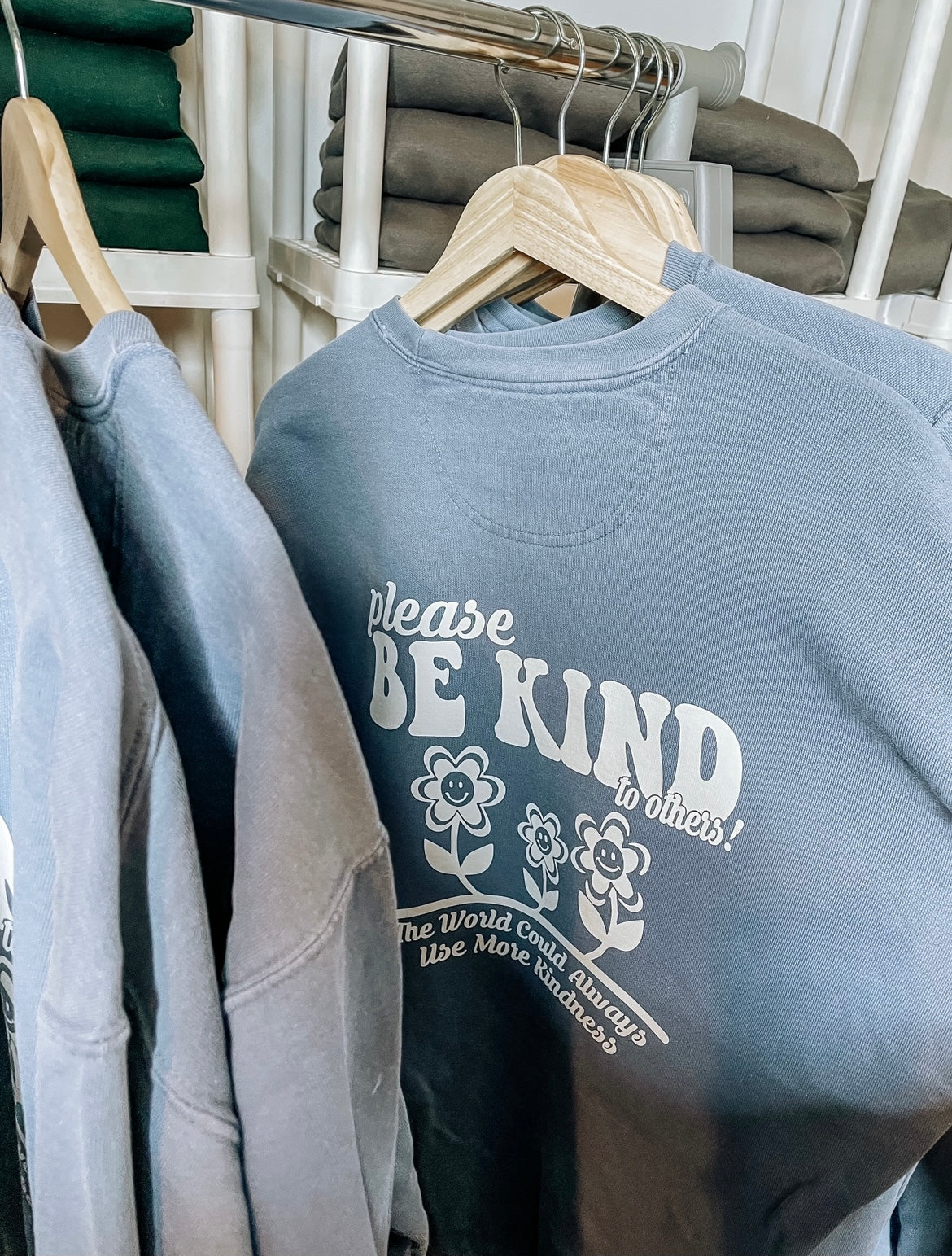 Mini "Be Kind" Vintage Embroidered Crewneck