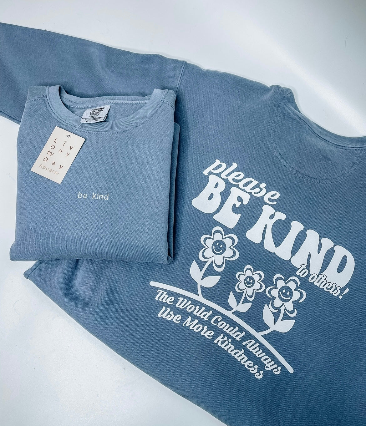 Mini "Be Kind" Vintage Embroidered Crewneck