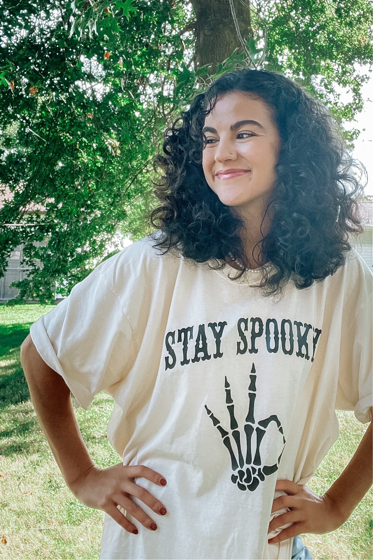 Ivory “Stay Spooky” T-Shirt