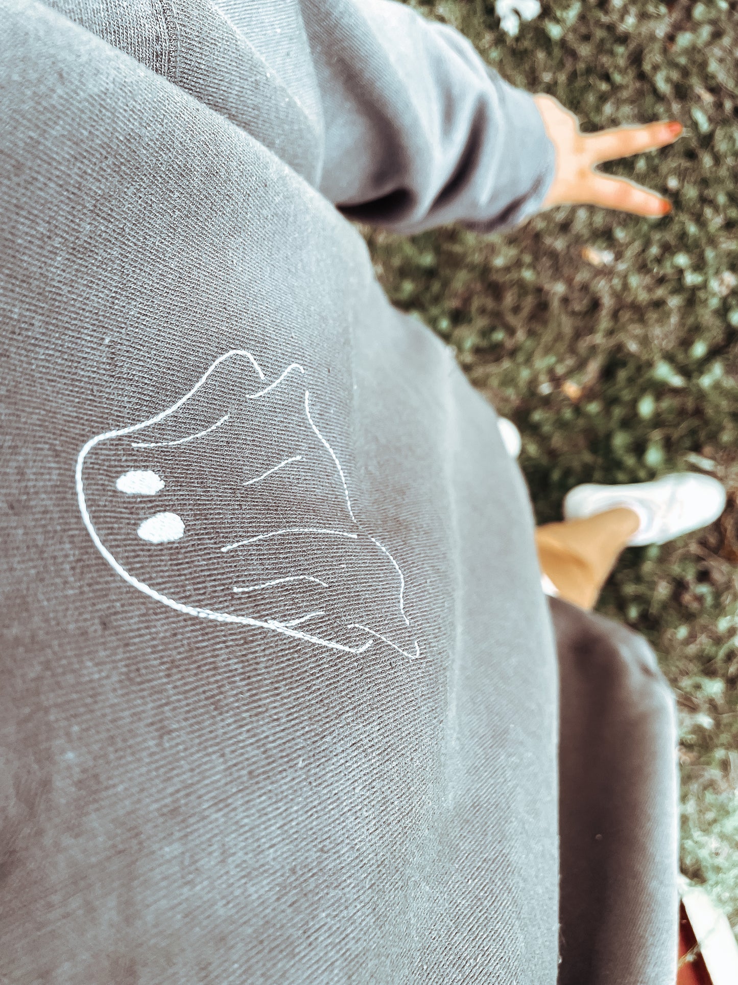 Embroidered Ghost Crewneck