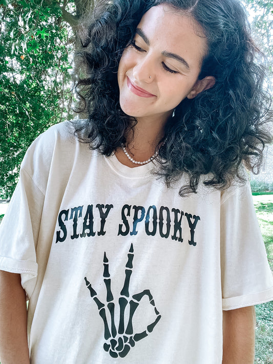 Ivory “Stay Spooky” T-Shirt