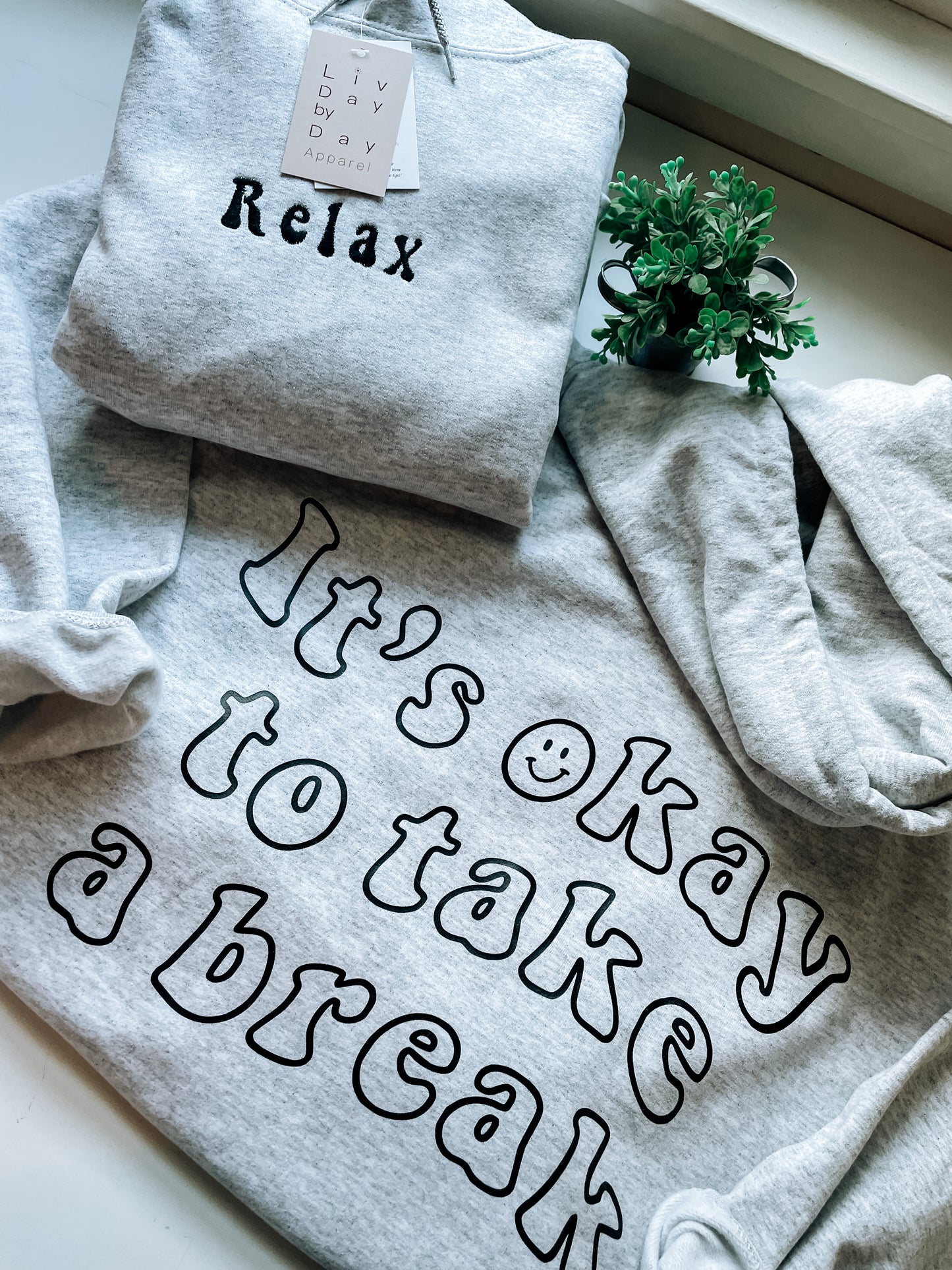 “It’s Okay to Take a Break” Embroidered Hoodie